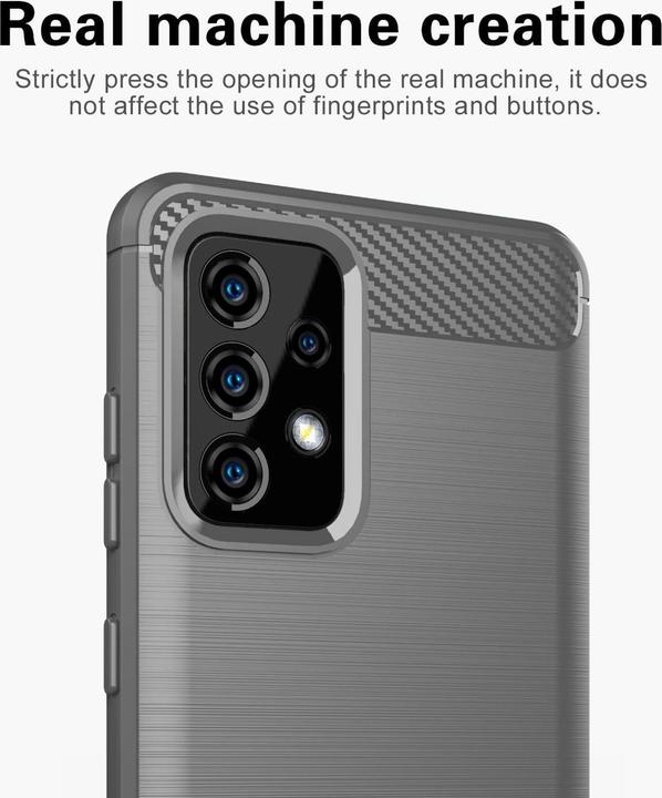 Image du produit Cadorabo TPU Ultra Slim carbon edelstahl Combi Cover (Samsung Galaxy A72 5G)