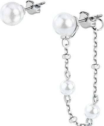 Morellato Elegant asymmetric silver stud earrings Perla SAWM08