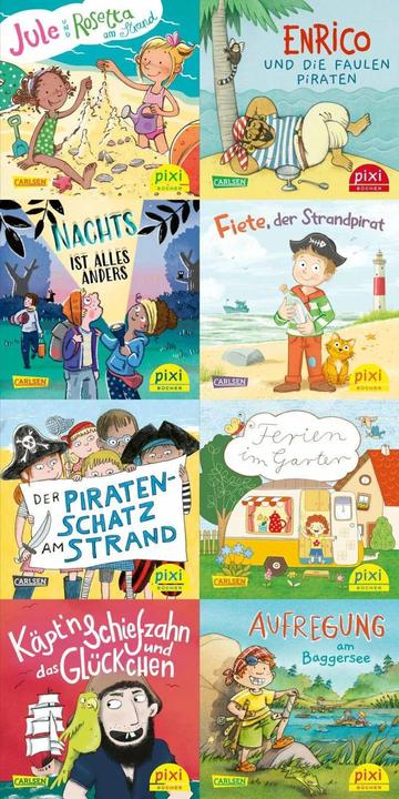 Produktbild Pixi-Box 289: Ferien- und Strandgeschichten (8x8 Exemplare), 8 Teile (Deutsch, Diverse, 2023)