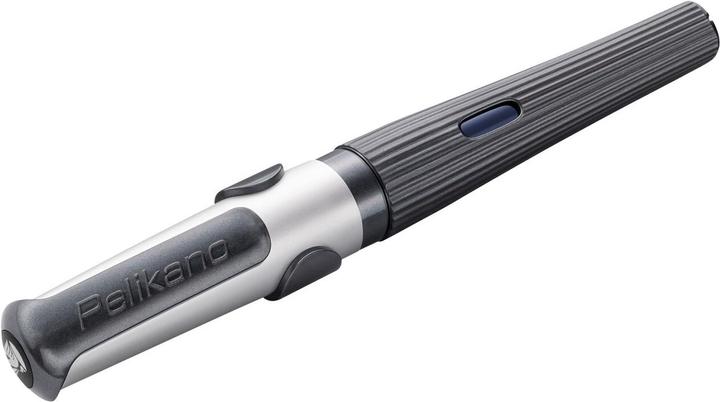 Actual product image Pelikan Fountain pen o structure P481L, grey barrel with grooved structure, ergonomic soft grip zone (Grey, 1 x)