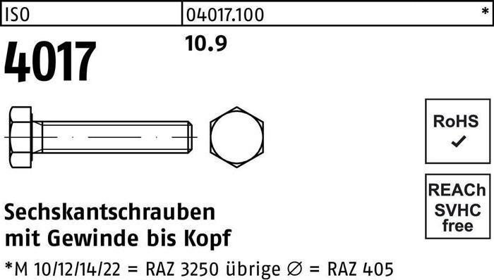 Image du produit Bufab Vis à tête hexagonale ISO 4017 VG M 14 x 65 10.9 (50 Vis par pièce)