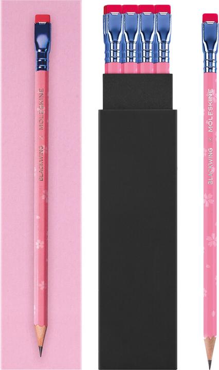 Moleskine Crayons graphite BLACKWING Sakura avec gomme (12 x)
