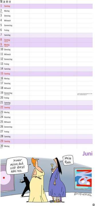 Actual product image Heye Family planner (21 x 45 cm, Hardcover, German)