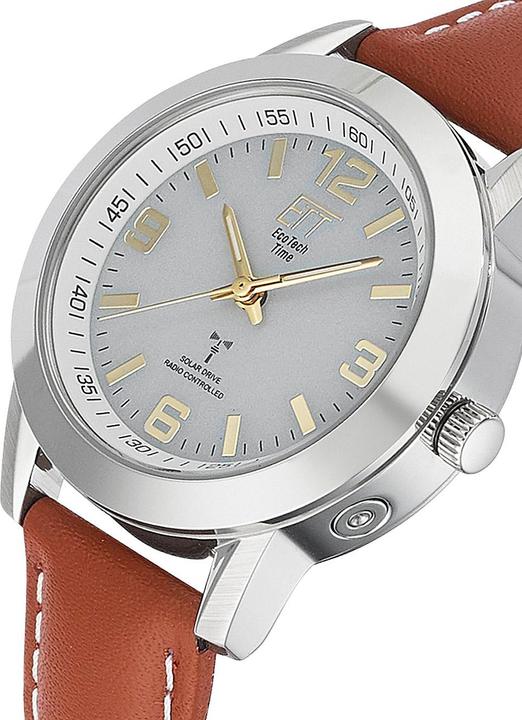 Actual product image ETT ELS-11495-12L Solar drive radio-controlled watch Gobi ladies' watch 34mm 5ATM (Radio-controlled clock, 34 mm)