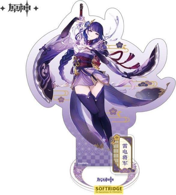 Actual product image Mihoyo Genshin Impact figurine acrylique Inazuma Theme Series Character Raiden Shogun 14 cm