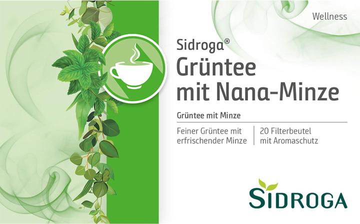 Actual product image Sidroga Wellness Tea Green Tea with Nana Mint, 20 pcs. Filter bag (30 g)