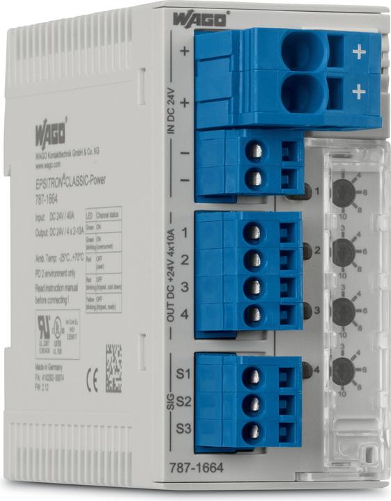 Actual product image Wago Circuit breaker 24VDC 4x12A, current rating 787-1664