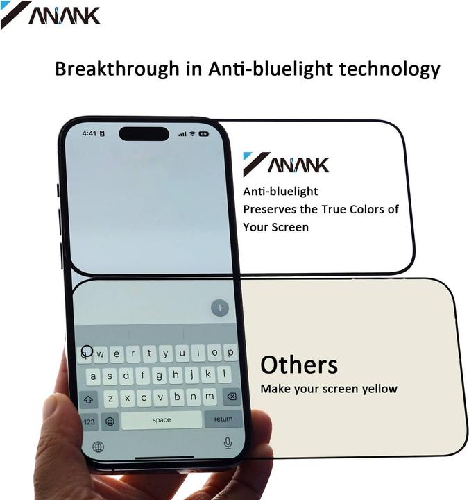 Produktbild Anank 2.5D Transparentes EyeSafe Edition - Anti-Blaulicht 3D Panzerglas für iPhone 11/Xr (1 Stück, Apple iPhone 11, Apple iPhone XR)