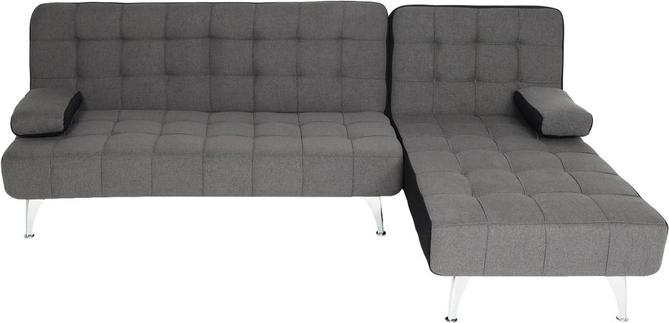 Produktbild Swisshandel24 Schlafsofa HWC-K22, Couch Ecksofa Sofa, Liegefläche links/rechts Schlaffunktion Stoff/Textil dunke (Ecksofa)