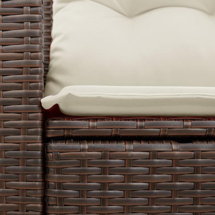 Produktbild VidaXL Gartensofa mit Kissen 2-Sitzer Outdoor Sofa Gartenstuhl Braun Poly Rattan