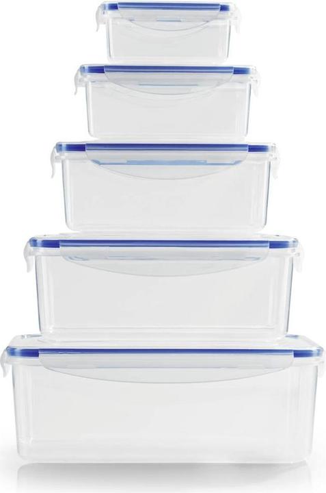 Image du produit Gourmetmaxx 14442 Boîtes de conservation Klick-it 10 pcs. transparentes/bleues (2.20 l)