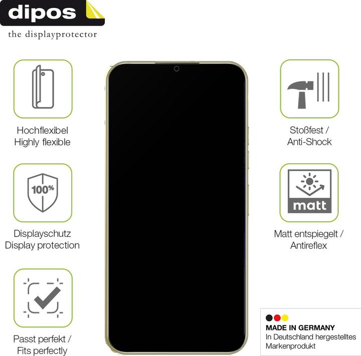 Immagine prodotto Dipos Full-Cover Pellicola Protettiva opaco (1 Pezzo/i, Samsung Galaxy S23 Ultra)