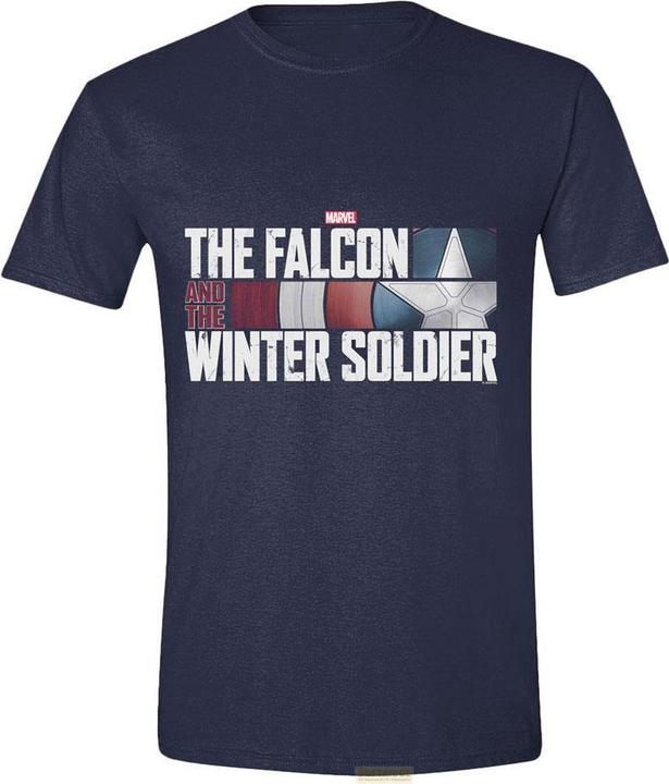 Actual product image Death Note The Falcon and the Winter Soldier T-Shirt Action HR Logo Navy Size XL (XL)