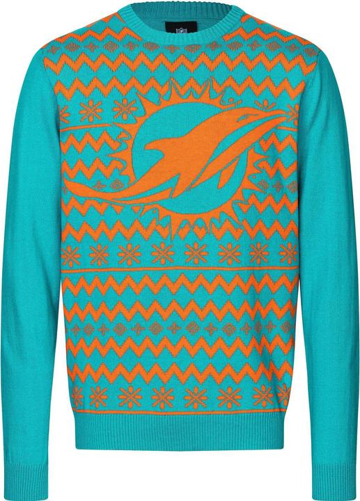 Foco NFL Winter Sweater XMAS Strick Pullover Miami Dolphins - L (L)