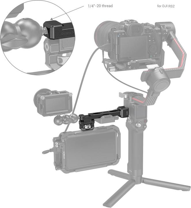 Actual product image SmallRig 3026 Monitor Mount met NATO Klem voor DJI RS 2 / RSC 2