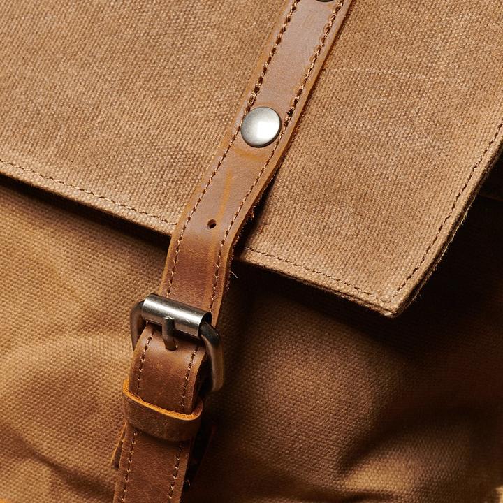 Image du produit Only-Bags.Store Canvas Messenger Bag, Tan sac d'ordinateur portable, serviette en cuir, cire Canvas Messenger Bag