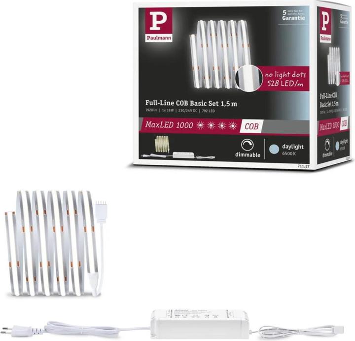 Actual product image Paulmann MaxLED 1000 Full-Line COB Stripe Set (Daylight, 150 cm, Indoor)