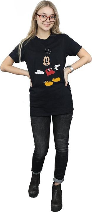 Actual product image Disney Womens/Ladies Mickey Mouse Surprised Cotton Boyfriend T-Shirt (3XL)