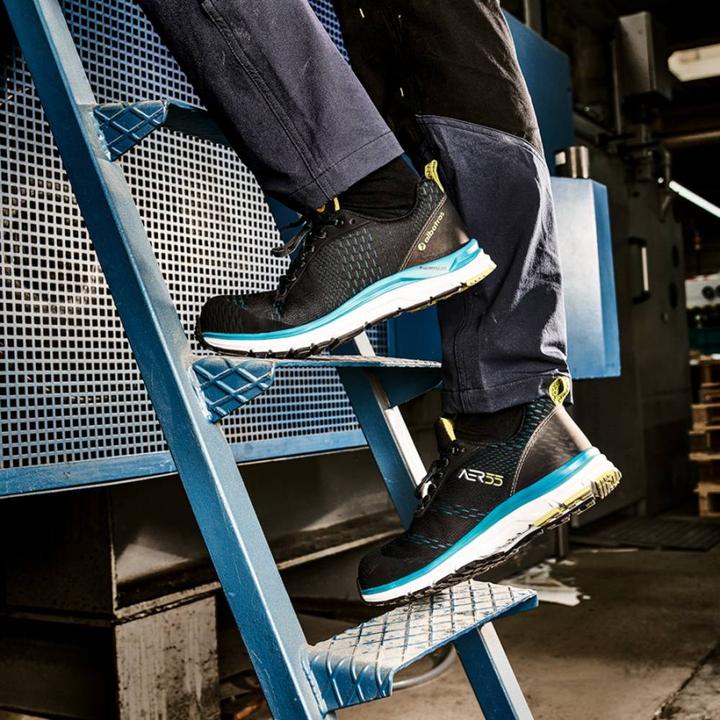 Actual product image Albatros AER55 IMPULSE BLACK BLUE LOW S1P ESD HRO SRA 647500241000043 Safety shoe S1 Schuhgrö (S1P, 43)