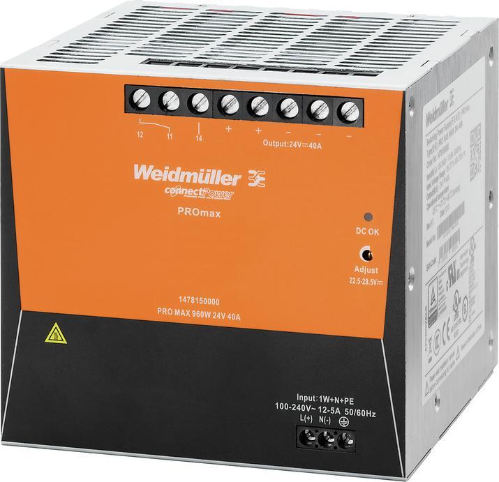Produktbild Weidmüller Wechselstromversorgung UC 30-56V 20A 1478270000