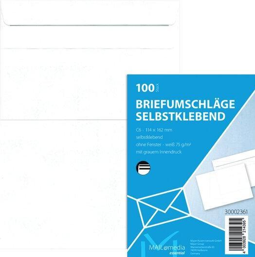 Produktbild Elepa Couvert ohne Fenster (C6, 100 x)