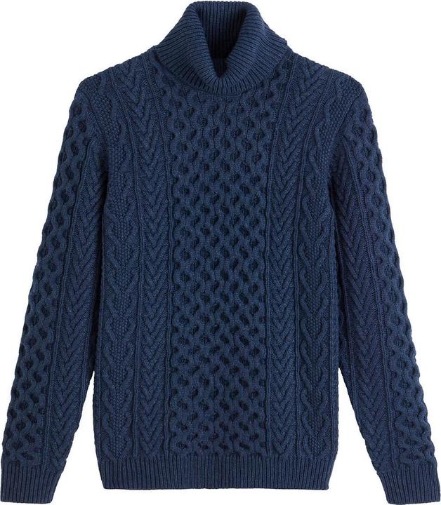 Produktbild La Redoute Collections Rollkragenpullover mit Zopfmuster (M)