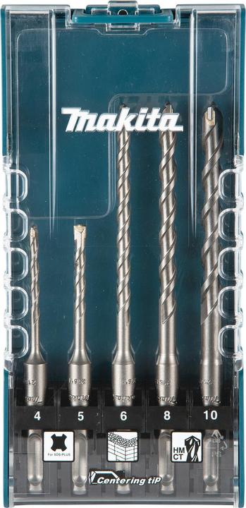 Produktbild Makita SDS+ Steinbohrer-Set 5-tlg. (4, 5, 6, 8 mm und 10 mm)