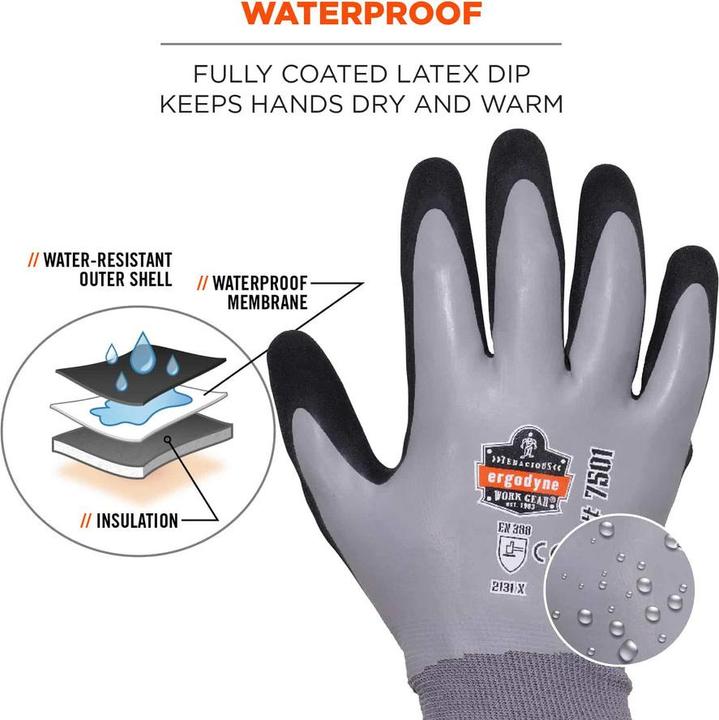 Produktbild Ergodyne Thermo-Handschuh ProFlex 7501, wasserdicht, M (8) (8, M)