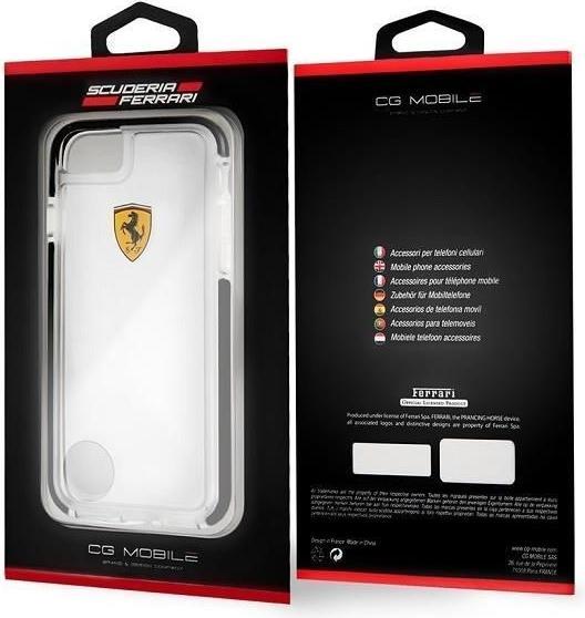 Produktbild Ferrari hard case FEGLHCP7BK iPhone 7/8 SE2020 shockproof transparent black (Apple iPhone 7, Apple iPhone 8, Apple iPhone SE)