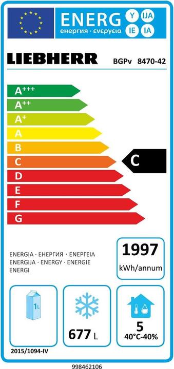 Energie-Label Liebherr BGPv 8470 (856 l)