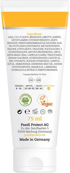 Actual product image Paediprotect Sea (Suntan cream, SPF 50+, 75 ml, 104 g)
