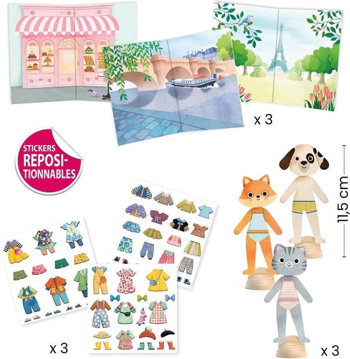 Actual product image Djeco Sticker collage Bonjour Paris