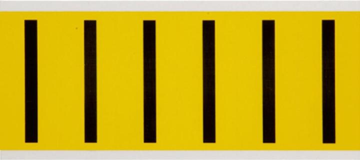 Image du produit Brady 3450-I, B-499, Tissu de nylon, lettre I, noir sur jaune, 38 x 89mm, taille de la police. 75mm(25 K.