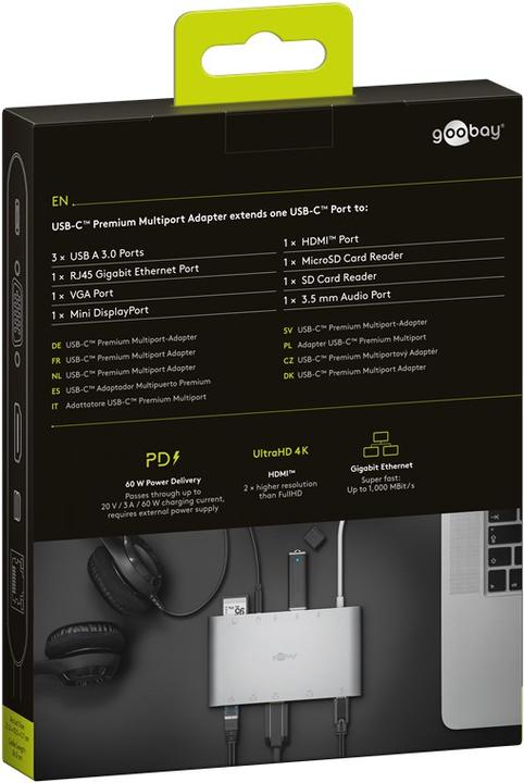 Produktbild Goobay USB-C Multiport-Adapter (USB-C, 11 Ports)