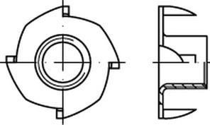 Actual product image Drive-in nut R 88108 M 8 x11 x 9.7 Galvanised steel