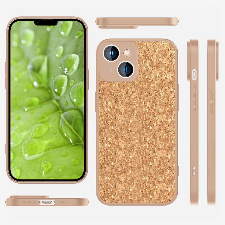 Actual product image Nalia Cork cover with silicone frame (Apple iPhone 14 Plus)