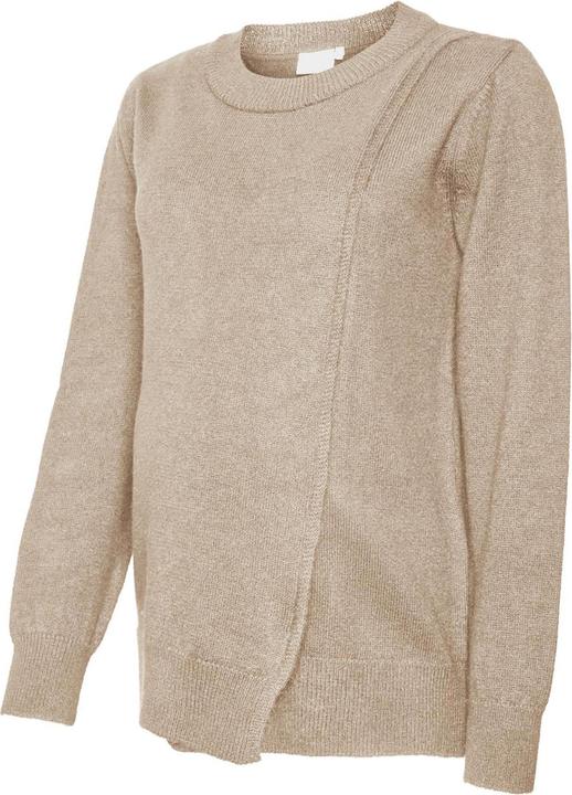 Mamalicious Rundhals Gerippte Ärmelbündchen Pullover Gestricktes Oberteil