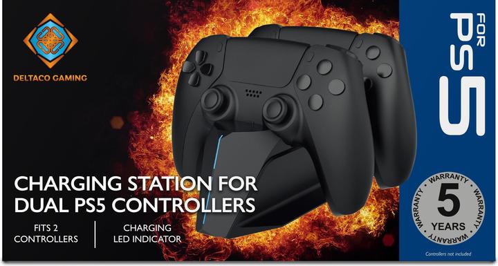 Actual product image Deltaco Gaming Dual Charger (PS5)