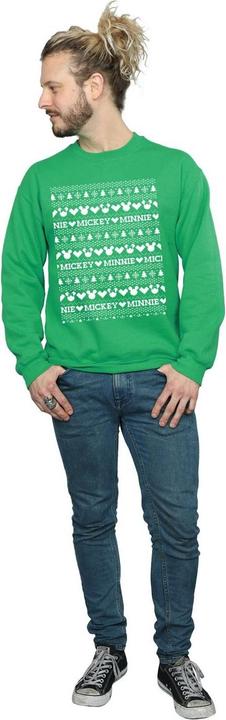 Immagine prodotto Disney Mickey And Minnie Christmas Fair Isle Felpa Uomo (S)
