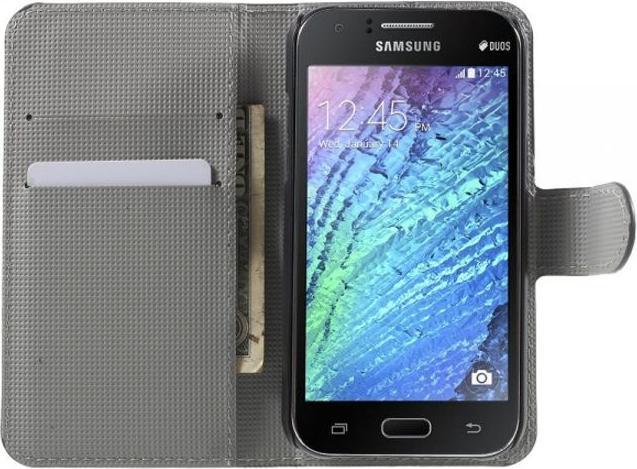 Produktbild MU Style Hülle aus Leder mit Sujet (Samsung Galaxy J1)