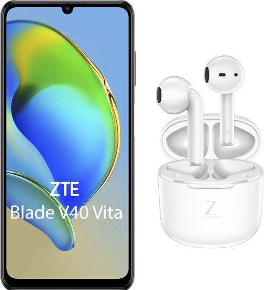 Actual product image ZTE Blade V40 Vita 128G+4G black(incl. Buds (128 GB, Zeus Black, 6.75", Dual SIM, 48 Mpx, 4G)