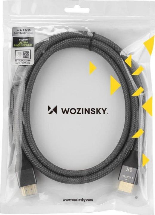 Immagine prodotto Wozinsky cavo HDMI 2.1 8K 60 Hz 48 Gbps / 4K 120 Hz / 2K 144 Hz 5 m Argento (WHDMI-50) (5 m, HDMI)