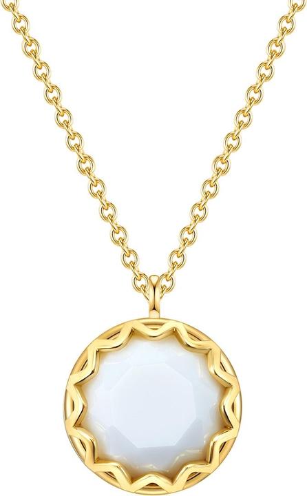 Image du produit Glanzstücke München Femme argent sterling agate or jaune 42,0 cm chaîne de base + 7,0 cm d'extension - 28673 (Argent Sterling, 42 - 49 cm)