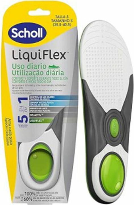 Scholl LiquiFlex Daily Support Insoles Women's Footwear Size 5.5-7.5 Memory Foam Arch Support