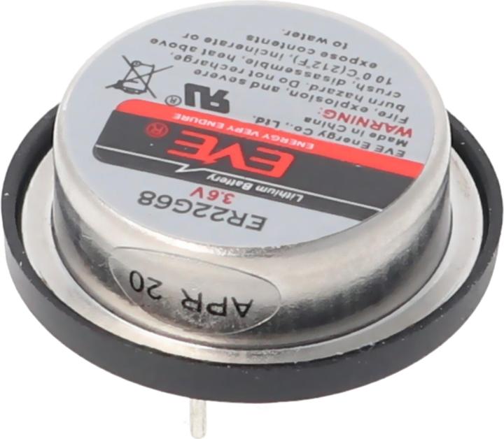 Actual product image AccuCell Battery EVE ER22G68 with 2 solder pins, replaces TL-5186 and SL-840 (1 pcs., 400 mAh)