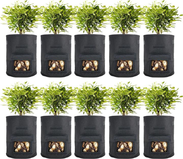 Image du produit Casativo Sacs de croissance pour plantes, lot de 10 (20 cm)