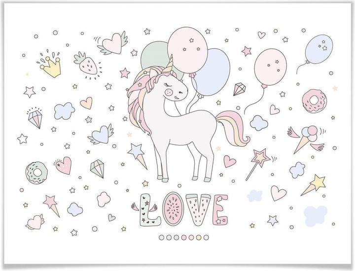 Produktbild Trenddeko Kvilis - Unicorn Love - Einhorn Ballon-Fete (80 x 60 cm)