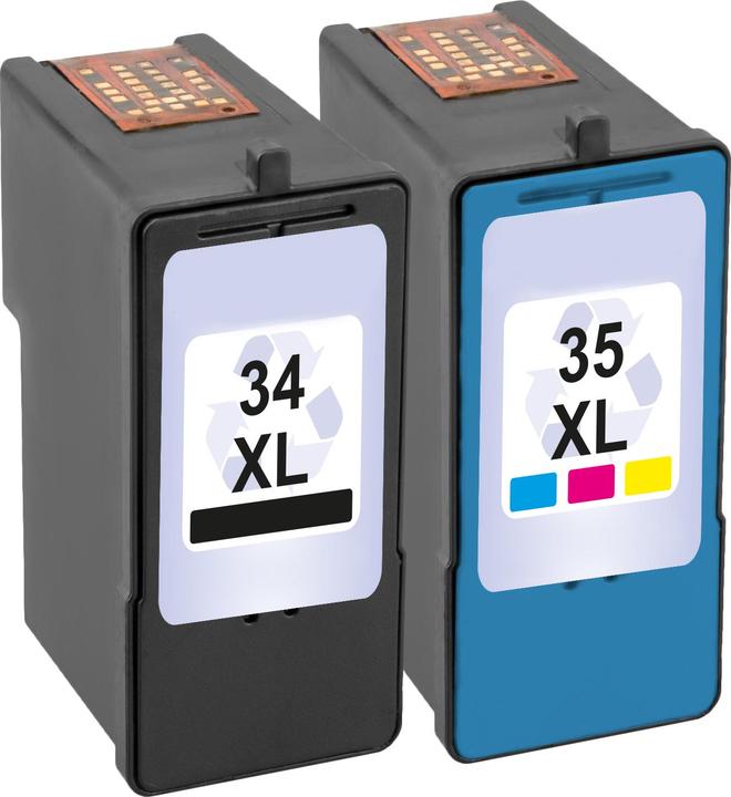 Produktbild Plutoos Lexmark 34 & 35 XL Patronen XXL kompatibel, 2er Set BK+CL