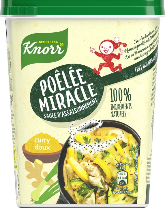 Produktbild Knorr 100% Natürlich Pfannenwunder Würzsauce Mildes Curry Vegan (600 g)