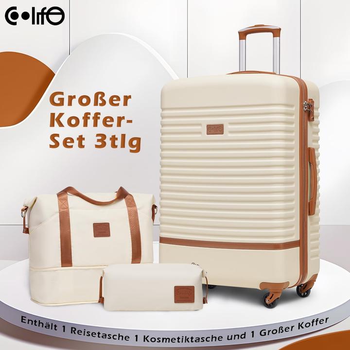 Produktbild Coolife 3-teiliges Reisegepäck-Set (93 l)